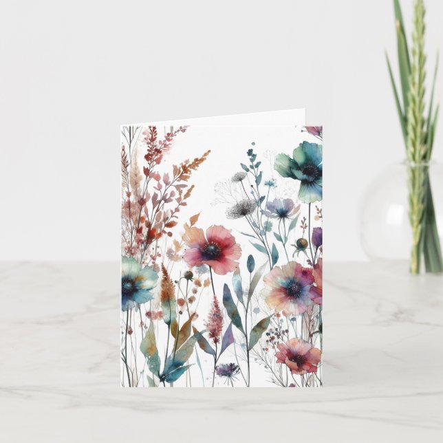 Fleurs Aquarelle Encre Alcool Vierges (Devant)