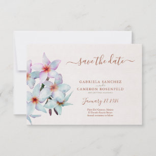 Fleurs Aquarelle Frangipani Mariage Terre Cuite