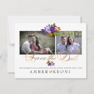 Fleurs aquarelle PixDezines Save the Date