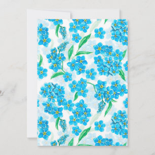 Fleurs aquarelles de ne m'oublie pas