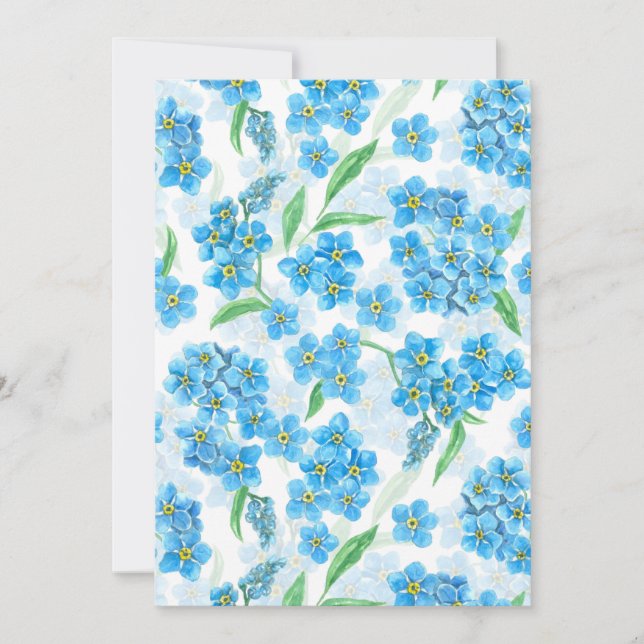 Fleurs aquarelles de ne m'oublie pas (Devant)