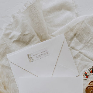 Fleurs aquarelles Étiquettes de adresse Mariages r