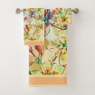 Fleurs aquarelles grandes avec finition