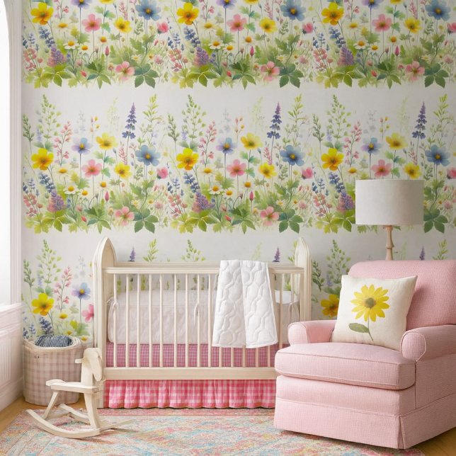 Fleurs aquarelles  Papier peint floral (Créateur téléchargé)