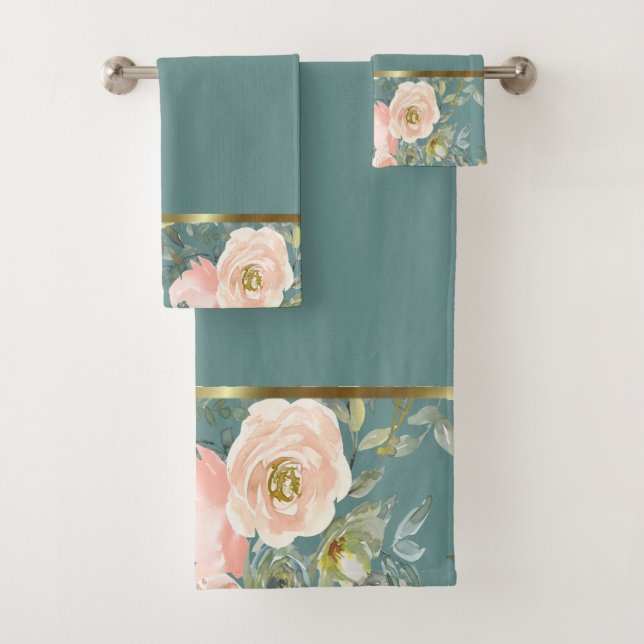 Fleurs aquarelles romantiques Roses (En situation)