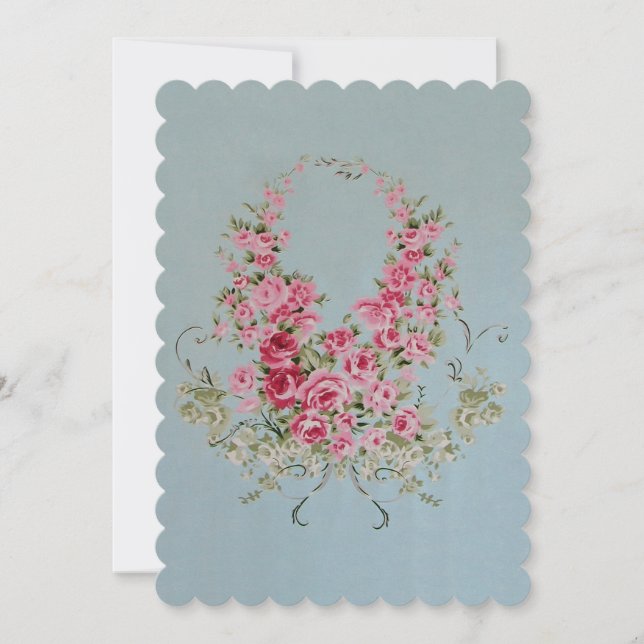 Fleurs attrayantes - Invitations / RSVP Anniversai (Devant)