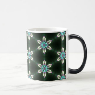 Fleurs au néon de diamant sur la tasse Morphing