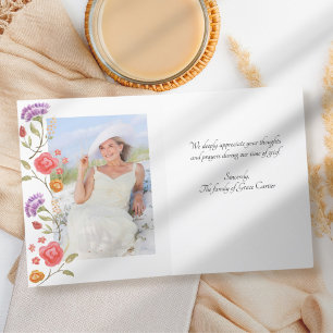 Fleurs avec Merci photo