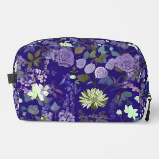 Fleurs avec un sac à coudre imprimé élégant et fas