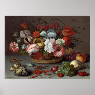Fleurs - Balthasar van der Ast Poster des Beaux-Ar