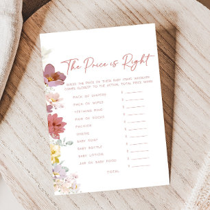 Fleurs Bébé Fleurit Jeu Baby Shower Le Prix Est Ju