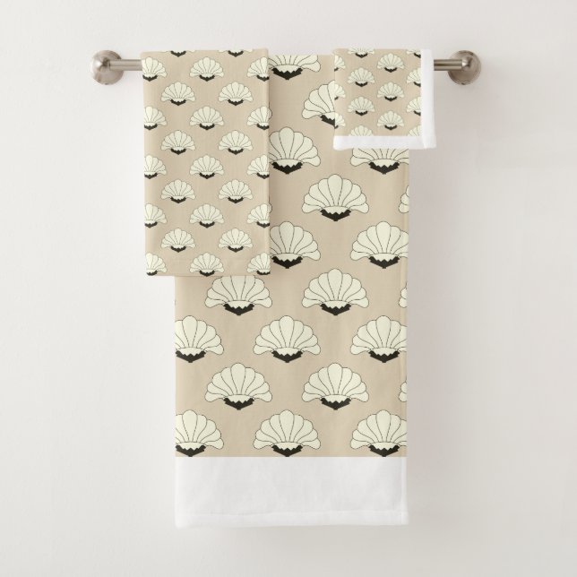 fleurs beiges et noires d'art déco vintage des (En situation)