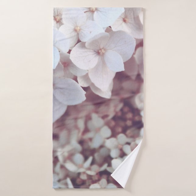 FLEURS BLANCHES (Serviette de bain)