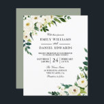 Fleurs blanches Belle Faire-part de mariage budgét<br><div class="desc">Fleurs blanches Belle Faire-part de mariage budgétaire Une alternative moins chère qu'une invitation standard.</div>