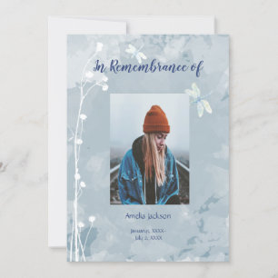 Fleurs blanches de libellules Invitations du servi