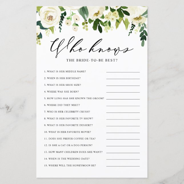 Fleurs blanches d'hiver qui connaît la mariée meil (Devant)