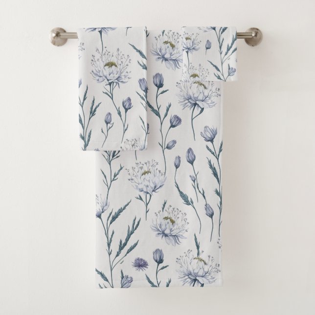 Fleurs blanches Floral Motif sans joint (En situation)