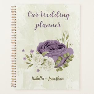 fleurs blanches mauves mariage verdure