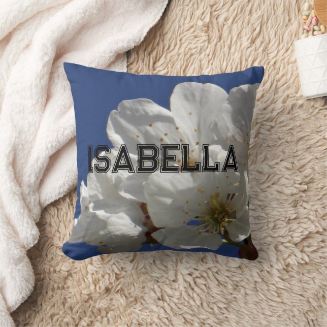 Fleurs blanches mignonnes Lance Oreiller (Couverture)