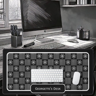 Fleurs blanches minimalistes - vérifiées sur noir