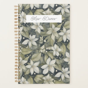 Fleurs blanches personnalisées sur Sage Calender