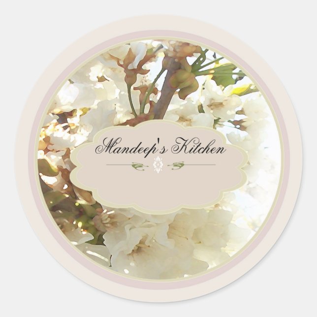 fleurs blanches pot d'épices étiquettes 2 (Devant)