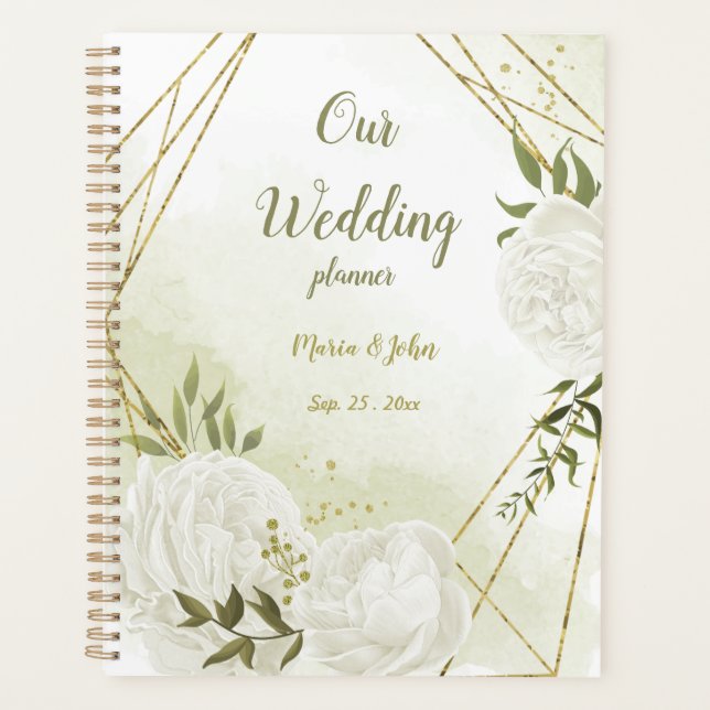 fleurs blanches romantiques verdure mariage (Devant)