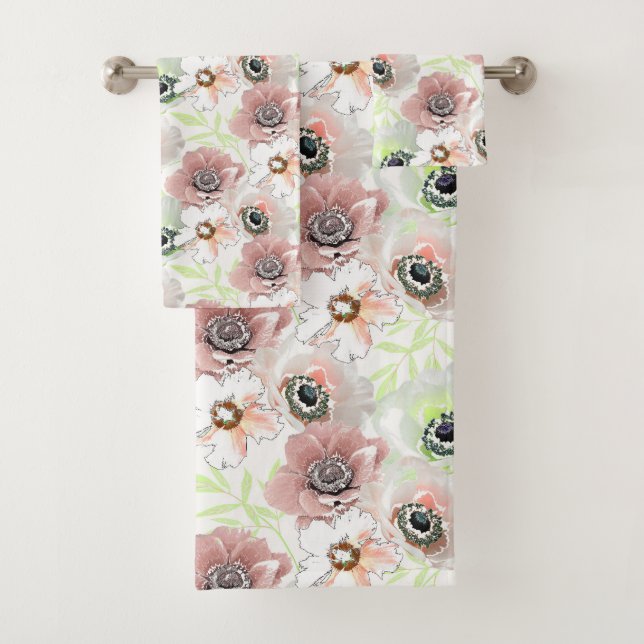 Fleurs blanches, roses. (En situation)