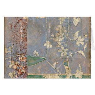 Fleurs blanches sur Arrière - plan de papier journ