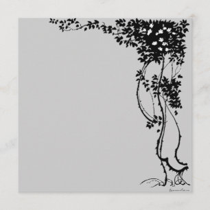 Fleurs blanches sur une vigne Invitation d'art Vin