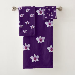Fleurs Blanches Violettes