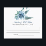 fleurs bleu aquarelle accueil de mariage<br><div class="desc">C'est une carte de conseil mariage bleu poussiéreux à fleurs Aquarelle tendance et chic pour votre réception de mariage. Permettez à vos amis et invités de confiance et à votre famille de donner leurs souhaits de grand jour avec cette carte de conseil élégante. La police est une police de style...</div>