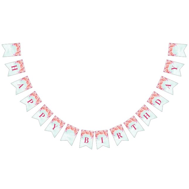 Fleurs bleues d'aquarelle de bannière de joyeux (Tout)