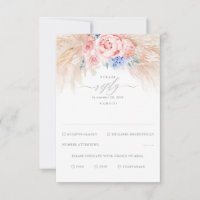 Fleurs bleues et roses Dusty Mariage exotique RSVP