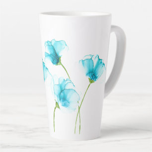 Fleurs bleues Latte Mug