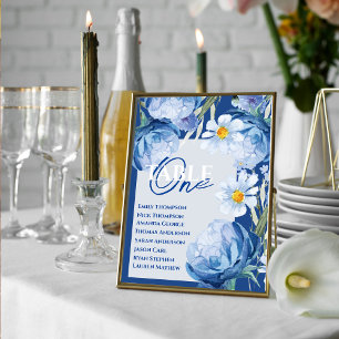 Fleurs bleues Tableau Mariage floral