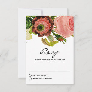 Fleurs Botaniques Mariage Vintage RSVP