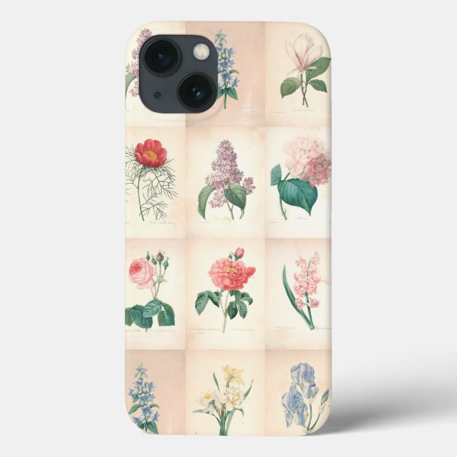 Fleurs botaniques vintages coque ipad (Verso)