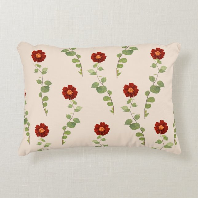 Fleurs bourguignonnes et vert : accent coussin (Devant)