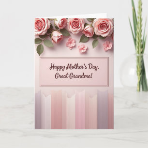 Fleurs Carte de la Fête des Mamans Jolis
