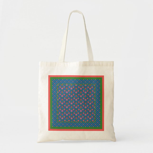 Fleurs Chic Rangoli, Sac fourre-tout Budget Pois (Devant)