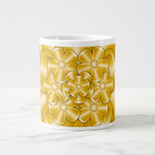 Fleurs Chrome - Géant Or Mug de café