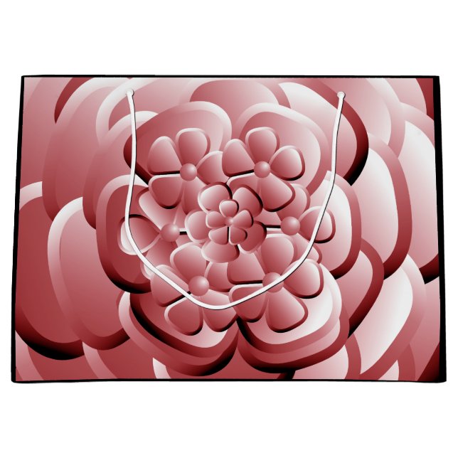 Fleurs Chrome - Rubescent Grand sac cadeau (Devant)