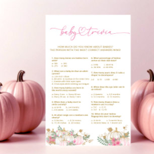 Fleurs Citrouilles roses Baby Trivia Jeu