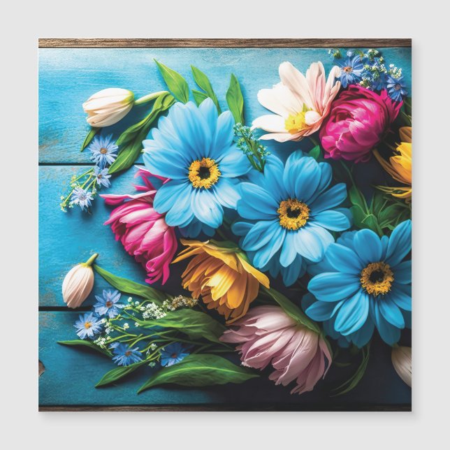 Fleurs colorées (Devant)