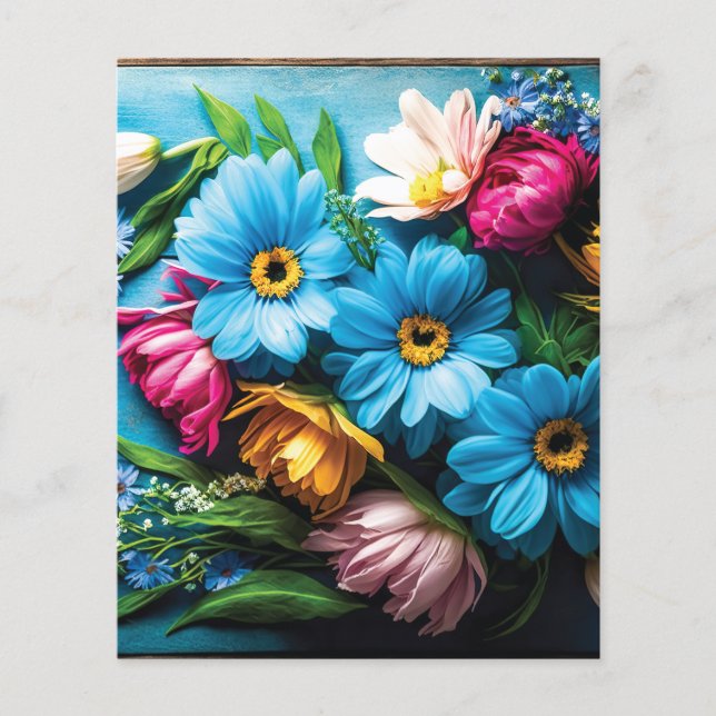 Fleurs colorées (Devant)