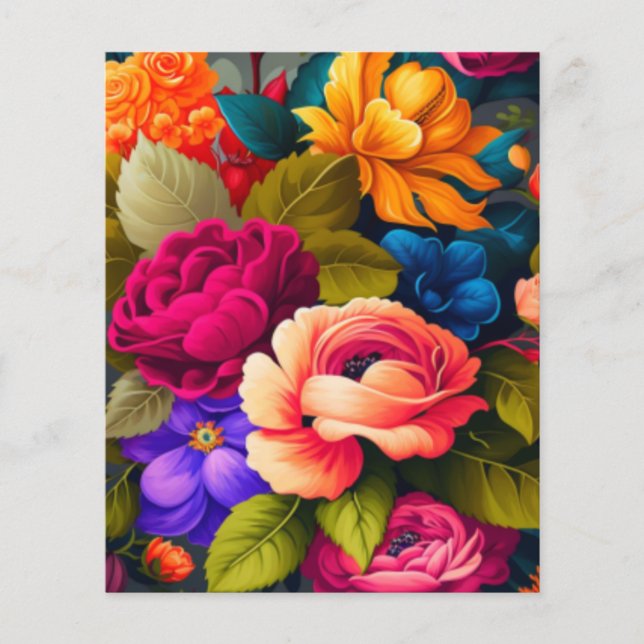 Fleurs colorées (Devant)