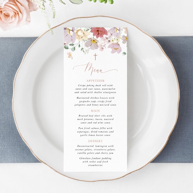Fleurs Colorées, Fleurs Sauvages, Bohème, Menu de  (Créateur téléchargé)