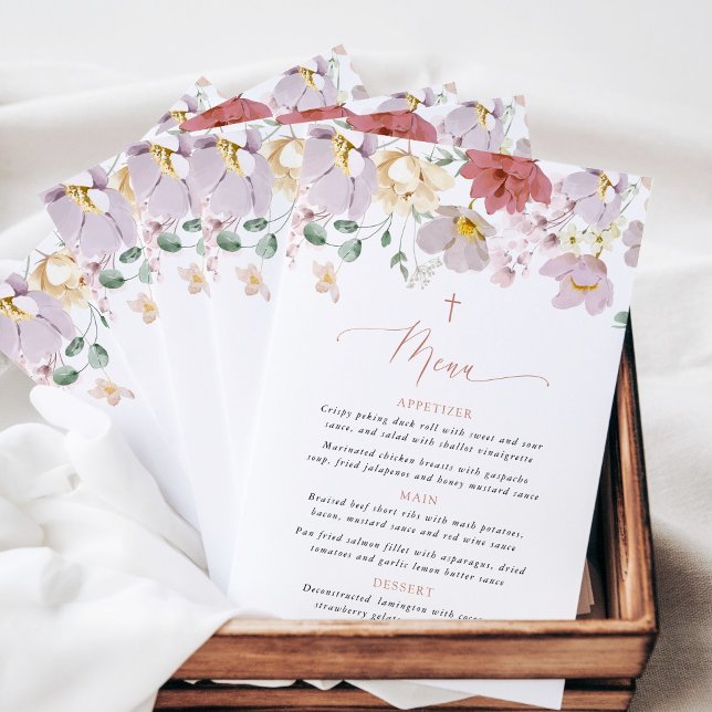 Fleurs Colorées, Fleurs Sauvages, Bohème, Menu de  (Créateur téléchargé)