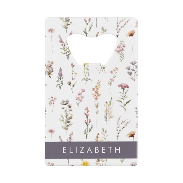 Fleurs colorées, Fleurs sauvages, Verdure, Votre N (Devant)